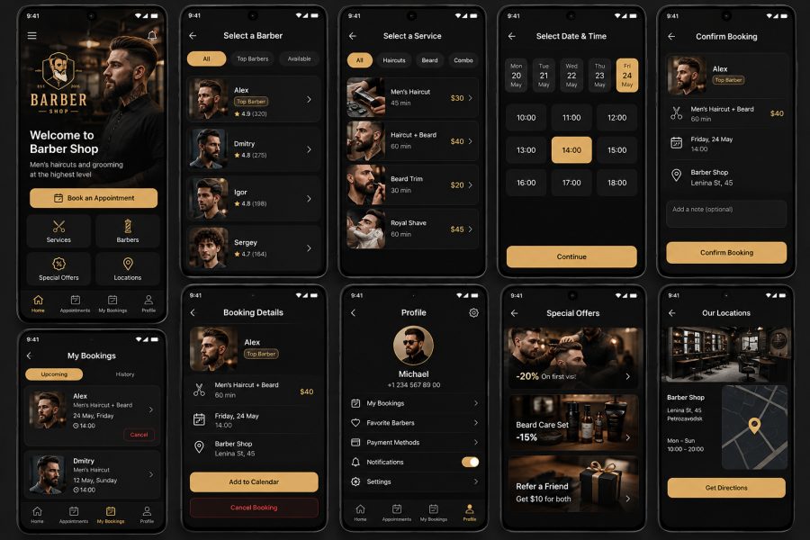 Barber Shop — Mobile Booking App