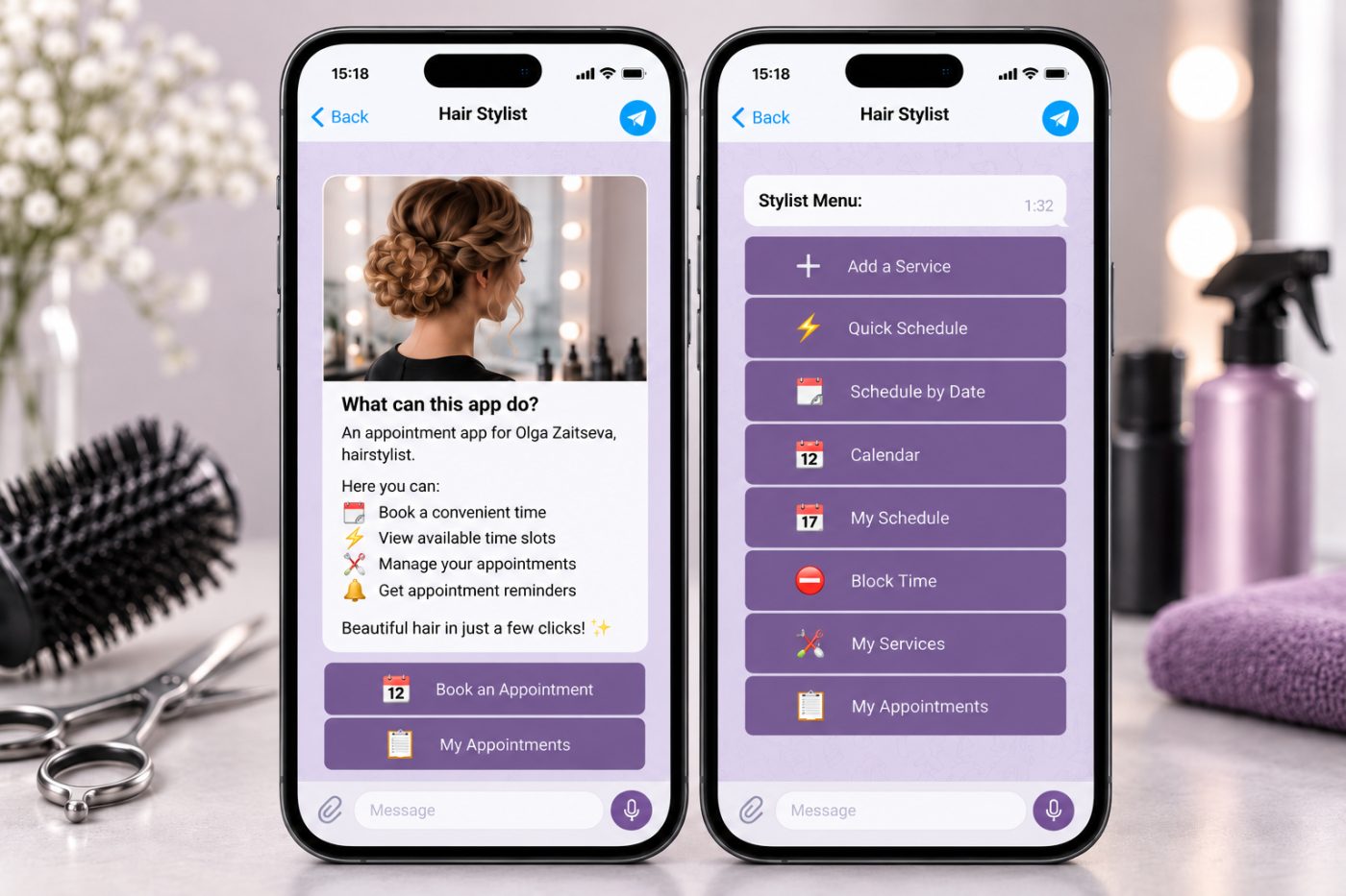 Hair Stylist — Telegram Appointment Booking Bot