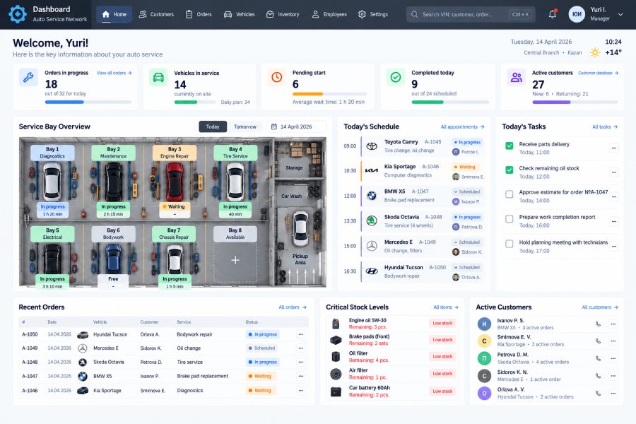 Auto Service Network — Automotive Service Management System