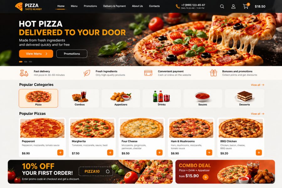 Pizza Delivery — Online Pizza Ordering Store