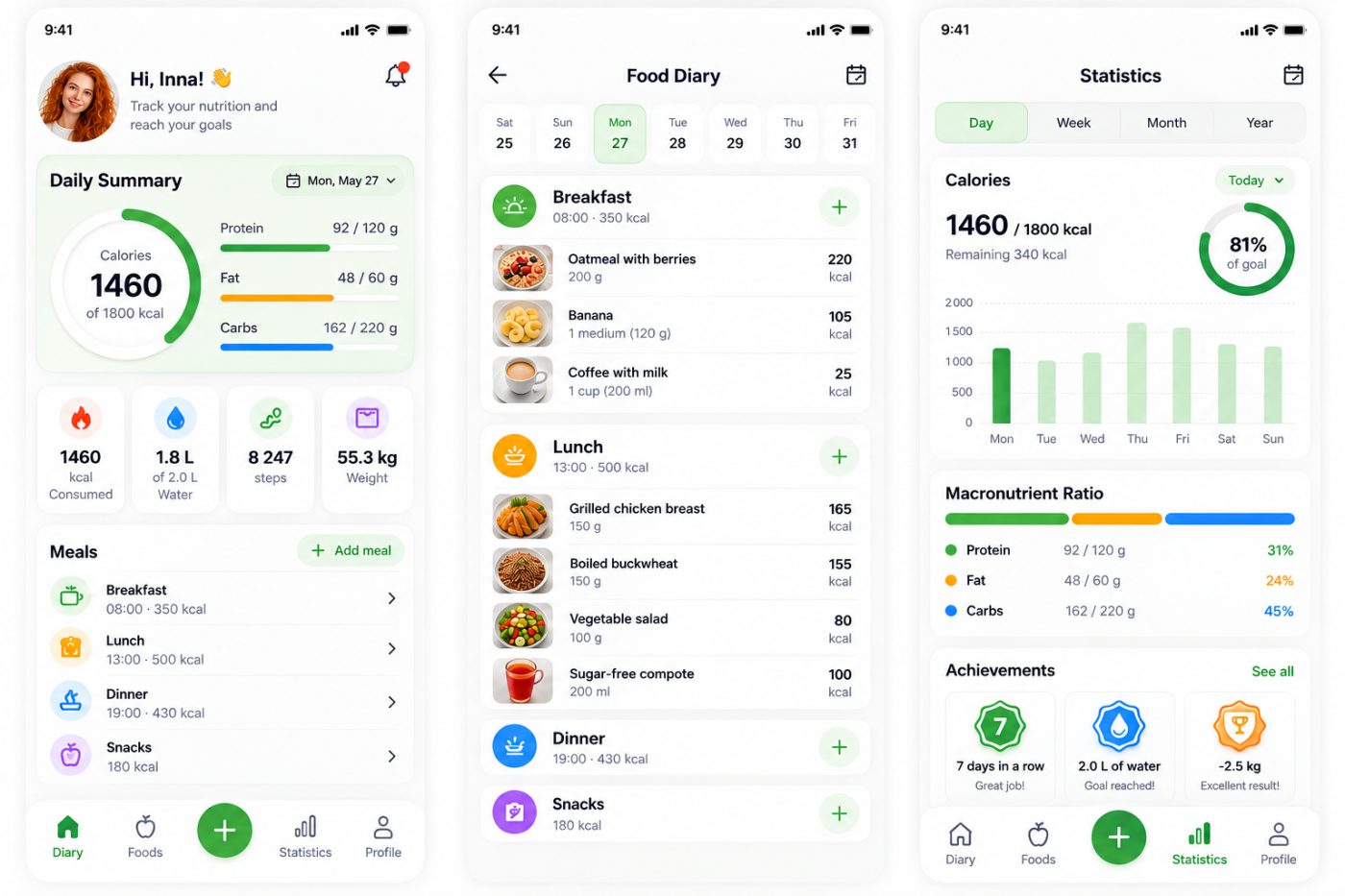 Nutrition Tracker — Health &amp; Fitness Mobile App